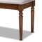 Baxton Studio Giovanni Grey Upholstered and Walnut Wood Dining Bench 171-10926 - alternate 3